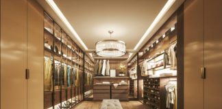 Achieve a New Standard in Style and Space with Amaya’s Custom Wardrobe Closets Elegant walk-in wardrobe closet with custom shelving, lighting, and premium finishes by Amaya.